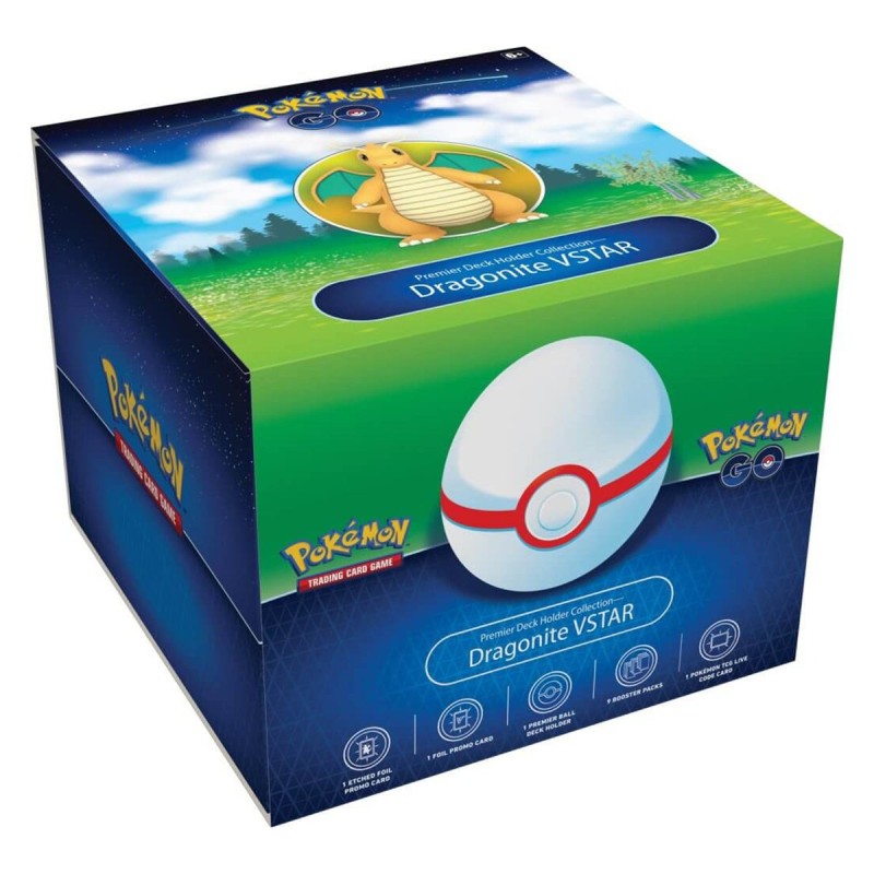 Pokemon GO Premier ហ៊ូកាត Holder ឈុតប្រមូល Dragonite VSTAR POKEMON TCG