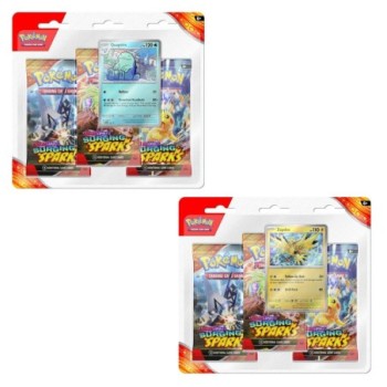 POKEMON TCG Scarlet & Violet Surging Sparks កញ្ចប់ កញ្ចប់ Booster Blister 3 កញ្ចប់s (Pair)