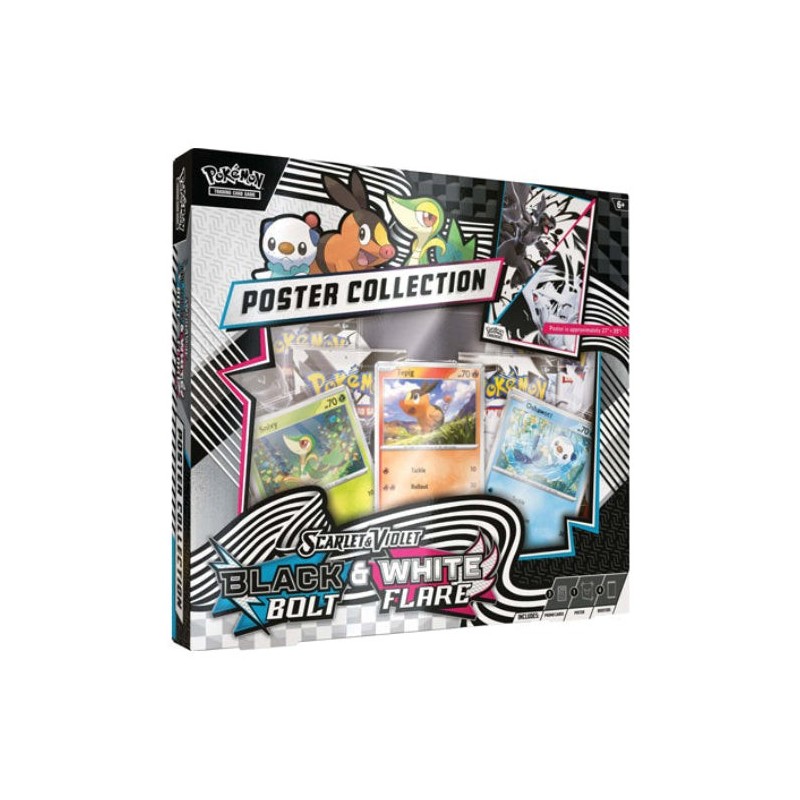 Pokemon TCG Black Bolt & White Flare Unova ឈុតប្រមូល Poster