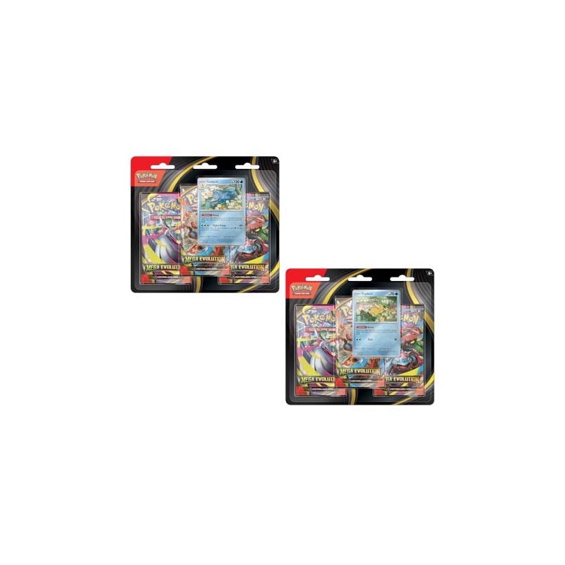 Pokemon TCG Mega Evolution Three Booster Blisters (Pair)