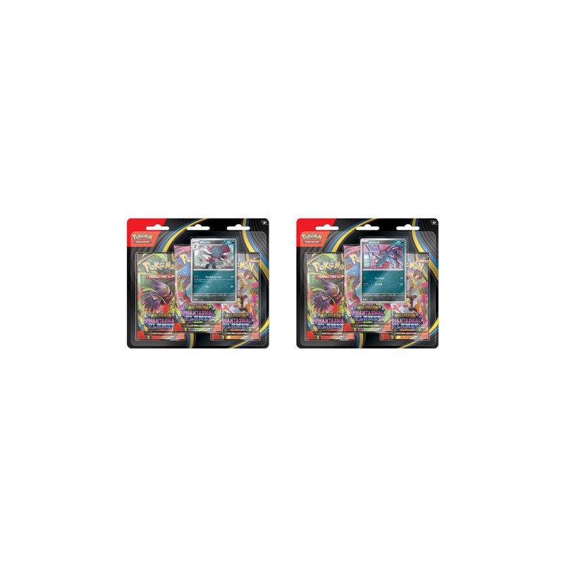 Pokemon TCG Mega Evolution Phantasmal Flames Three Booster Blisters (Pair)