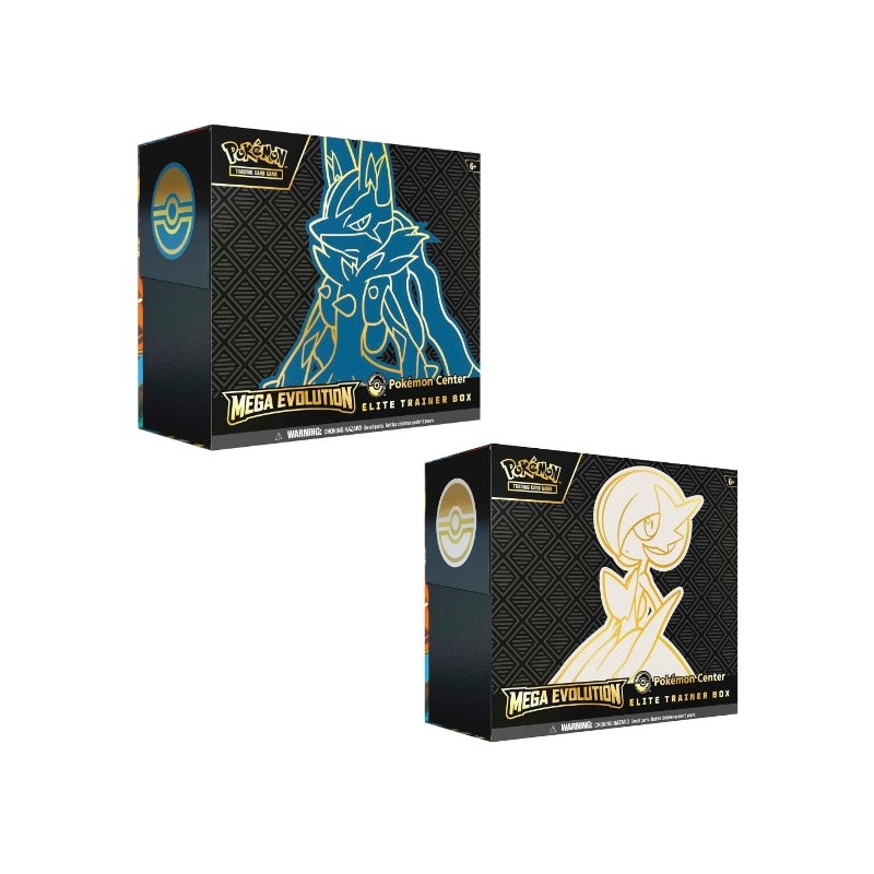 Pokemon TCG Mega Evolution ប្រអប់ Elite Trainer កំណែ Pokemon Center (Pair)