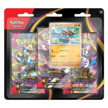 Pokemon TCG Mega Evolution Pitch Black Three Booster Blister