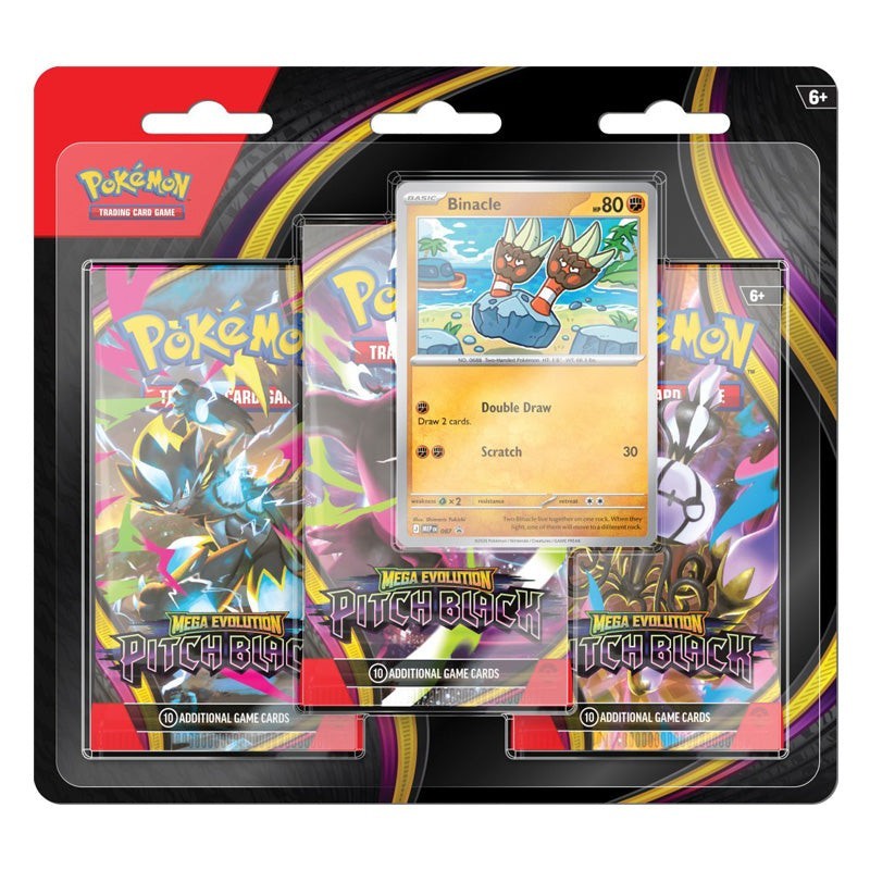 Pokemon TCG Mega Evolution Pitch Black Three Booster Blister
