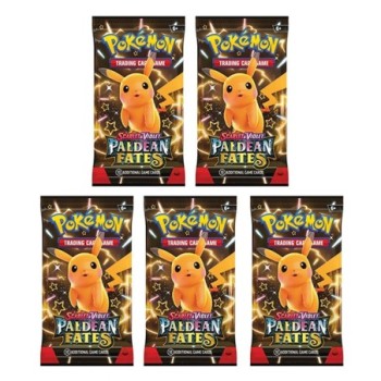 Pokemon TCG Scarlet & Violet Paldean Fates Single Booster Pack (Bundle of 5 Packs)